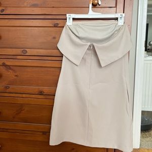 Asos champagne strapless dress